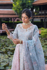 Misha | 3Pc Unstitched Suit Festive Luxury Collection Roohi By Mushq